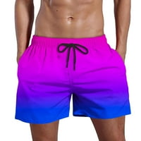 Muške hlače muške ljetne plivačke kočice brze suhe kratke hlače s džepovima plus gradijentni tisak na plaži kratke