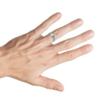 Prsten od titana s matiranim središnjim rubom, vjenčani prsten za muškarce ili žene
