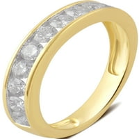 Carat t.w okrugli dijamant 10k žuto zlato vjenčani bend