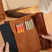 Kreativna torba za olovke u roli s vintage karticom s blagom držač olovke organizator