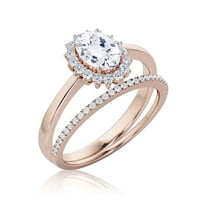 Prekrasan minimalistički zaručnički prsten od moissanita ovalnog oblika od 2 karata, zaručnički prsten od A-listera,