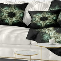 Dizajn žuto-zeleni fraktalni cvijet-apstraktni jastuk-12.20