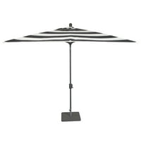 Amauri na otvorenom - Laguna Cove 10 '6.5' Rect automatska kišobran, crni safirni okvir, Sunbrella Spa Shade