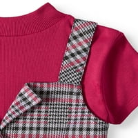 2-dijelna Karirana haljina od džempera
