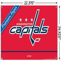 DC Capitals-poster s logotipom na zidu s gumbima, 14.725 22.375