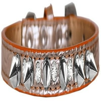 Ogrlica za pse sa srebrnim šiljkom s prozirnim draguljem, tirkizna Veličina 12