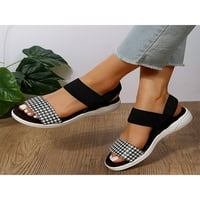 Ženske ravne sandale za plažu, udobne sandale na klin, ljetne Casual cipele bez elastike, 9 +