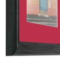 ArtToFrames Matted Frame s jednom prostirkom s otvorom za jednostruku mat Otvaranje u 1. crna mrlja na čvrstom