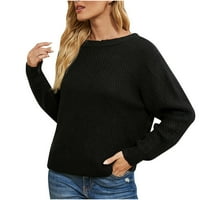 Džemperi za žene u jesenskom džemperu modni pleteni kardigan s dugim rukavima na kopčanje široki gornji dijelovi
