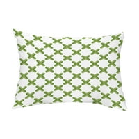 Jednostavno Daisy, 14 20 Criss Cross Green Apstraction Decorative Outdoor Pillow