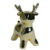 5.75 mali zlatni keramički Božićni ukras od jelena