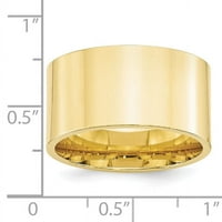 Zlato, karatno žuto zlato, standardni ravni prsten za udobno pristajanje, veličina 12,5