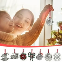 Glomazni Božićni metalni ukrasi Slatki viseći ukrasi za božićno drvce rođendanski poklon za djecu blagdanska kuća