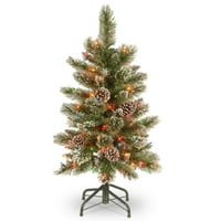 Umjetno božićno drvce od 9 ' s svjetlucavim Borom, tanko poput olovke – višebojno