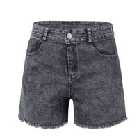 Ženske ljetne kratke traperice traper ženske traper kratke hlače s džepovima za pranje rublja siva Odjeća za pranje