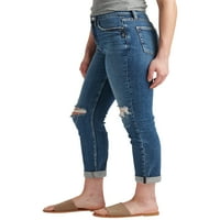 Silver Jeans Co. Ženski dečko iz 90-ih High Rise Slim nogu traperice, veličine struka 24-36