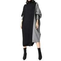 Haljine Za Žene, Ležerne zimske jesenske modne haljine s dugim rukavima Plus veličine