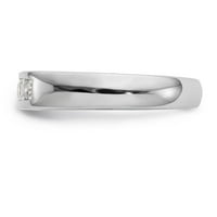 1.35ct. CZ Solid Real 14k White Gold Wedding Band Ring