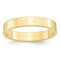 10K zaručnički prsten od žutog zlata standardni stan veličine 5