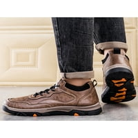 Colisha muške planinarske cipele casual tenisice koje nisu klizači muškarci modna klizavna cipela čipka up smeđa