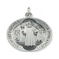Okrugla jubilarna vjerska medalja svetog Benedikta - u 14k žutom zlatu