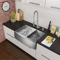 Kuhinjski sudoper od nehrđajućeg čelika od nehrđajućeg čelika od nehrđajućeg čelika 36 i kromirani set slavina