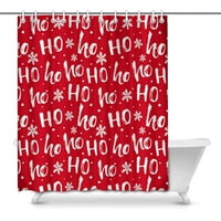 Božićne pahulje i smijeh Djeda Mraza Ho Ho Kućni dekor Vodootporna poliesterska zavjesa za tuširanje za kupaonicu