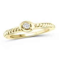 Dijamantni prstenovi za žene-karatni bijeli dijamantni nakit-14 karatni srebrni pozlaćeni prstenovi za žene -