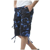 Binmer muške kratke hlače s više džepnih teretnih hlača labave ležerne hlače ravne noge hlače
