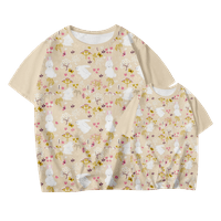 Modna majica uskršnjih zečica prevelika odjeća kratkih rukava dječja 01