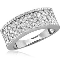 Jewelersclub Dijamantni prstenovi za žene - 1. Karat bijeli dijamantni prsten nakit - srebrne trake za žene -