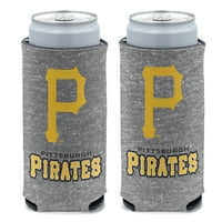 Pittsburgh Pirates Heather Grey 12oz Slim Can Cooler, skloni se