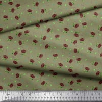 Baršunasta tkanina s lišćem i cvjetnim umjetničkim printom, tkanina za šivanje širine dvorišta