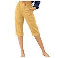 Ženske Capri hlače, ljetne Ležerne kratke hlače širokih nogavica, rastezljive hlače širokog kroja, hlače Plus