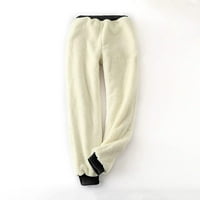 Ženske hlače jednobojne široke Ležerne rastezljive hlače visokog struka široke ravne sportske hlače za žene