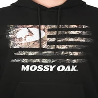 Mossy Oak Black Mišićna zastava V muškarci grafički hoodie