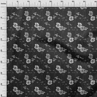 Jednobojna poliesterska tkanina od spandeksa u retro cvjetnom stilu materijal za haljinu tkanina s printom širine