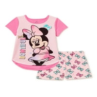 Disney Minnie Mouse Girls 'Top i Shorts hlačice set, 2-komad, veličine 4-10