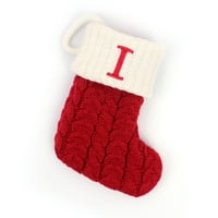 Božićna poklon čarapa od pahulje, pletene čarape s uzorkom pahuljice, poklon spremnik od tkanine, Ukrasna torba