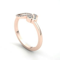 Zaručnički prsten s okruglim rezom od 0,5 karata od 10 karata od ružičastog, bijelog ili žutog zlata
