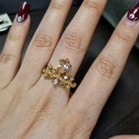 Osobnost tanki mali dijamantni prsten izvrsni zaručnički prsten zlatni prstenovi