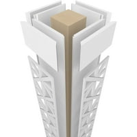 Ekena Millwork 8 W 9'H Obrtnica Klasični kvadrat koji nije kočnica Imperial Fretwork Column W Misija kapital i