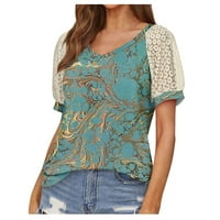 Rasprodaja, ženske ljetne majice, ležerna bluza s izrezom u obliku slova H, cvjetne ženske široke bluze kratkih