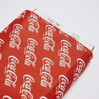 Coca-Cola 43 pamučni klasični logotip šivanje i zanatska tkanina YD by Bolt, Crveno i bijelo