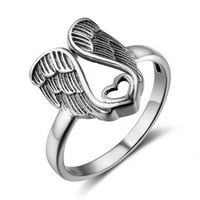 Nakit izvrsnog oblika prsten s anđeoskim krilima, Vintage prsten s krilima