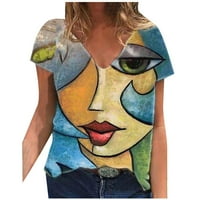 Rasprodaja majica za žene u donjem dijelu, ženske ljetne Ležerne bluze s kratkim rukavima s kratkim rukavima