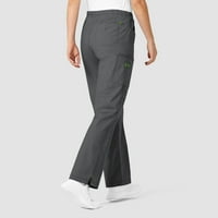 Teretne hlače s Više džepova, drveni ugljen u boji, visina