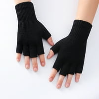 Par rukavica od Pola prsta od toplih elastičnih akrilnih vlakana, udobne mekane rukavice bez prstiju za žene