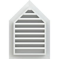 Ekena Millwork 20 W 22 H doseljeno gornji otvor za zabave: Funkcionalan, PVC Gable Vent W 1 4 Flat Trim okvir