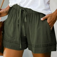 5 dolara, ženske plus size ženske Plus Size udobne casual kratke hlače s elastičnim pojasom i džepom labave kratke